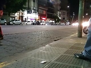 calza de colores de noche ass in the street