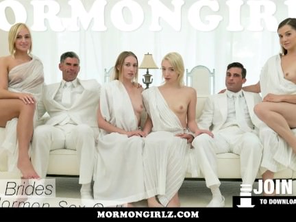 Mormongirlz - Husband enjoys his three teen brides