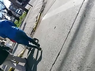 Flashing culo en la calle